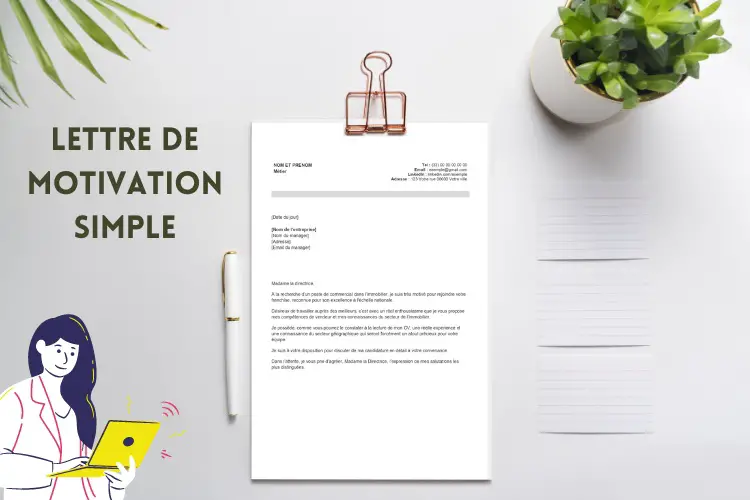 Lettre motivation simple