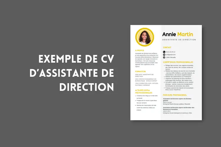 exemple cv assistante de direction