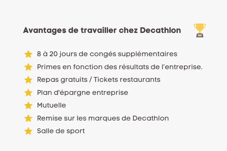 avantages des employés decathlon