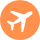 icone avec voyage orange