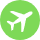 icone avec voyage verte claire
