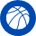 icone avec basketball bleu marine