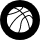 icone avec basketball noir