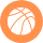 icone avec basketball orange