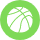icone avec basketball verte claire