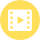 icone avec cinema jaune