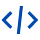 icone coding bleu marine