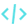 icone coding bleu