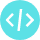 icone avec coding bleu