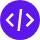icone avec coding violete
