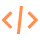 icone coding orange