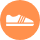 icone avec course à pied orange