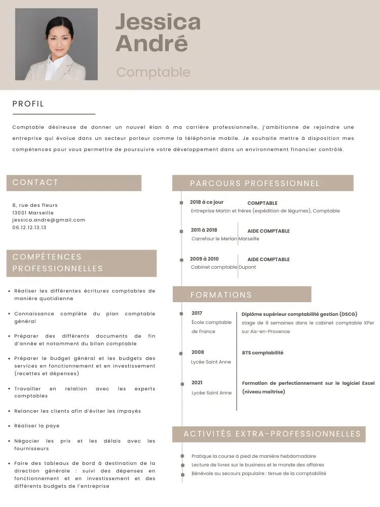 cv comptable