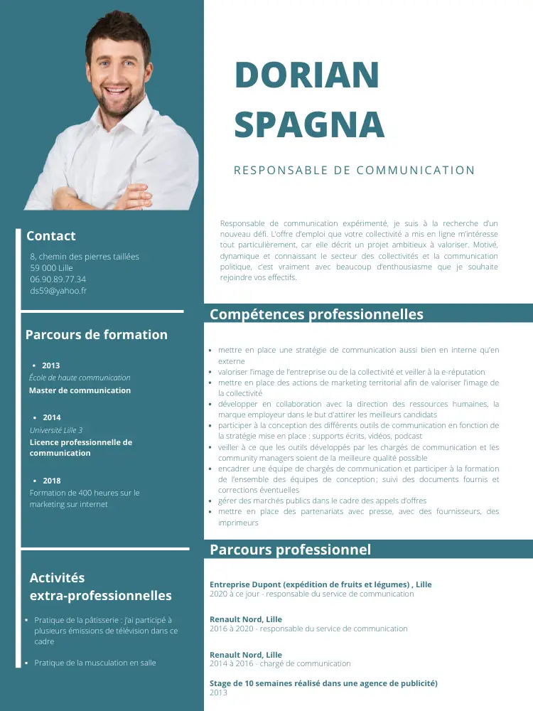 cv responsable communication