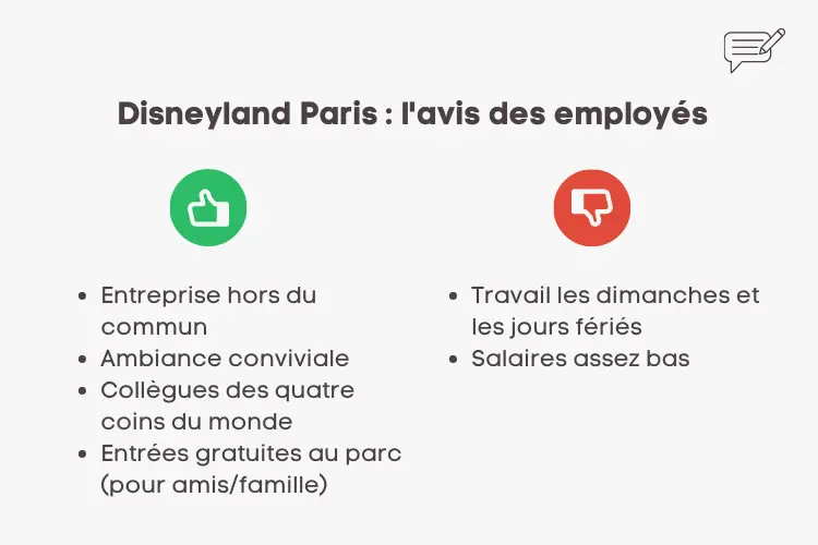 disneyland avis employes