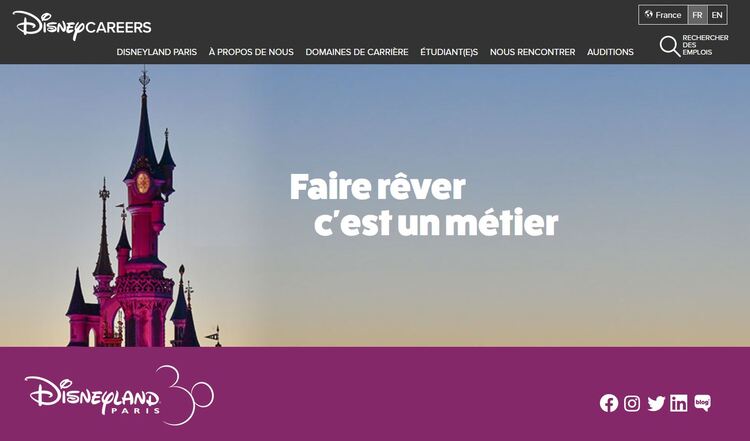 disneyland paris page career