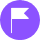 icone avec drapeau violete