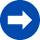 icone avec fleche bleue marine grasse