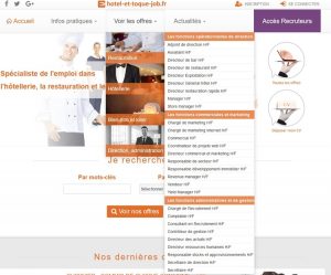 Sélecteur d'emploi d'Hotel et Toque Job