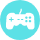 icone avec jeux videos bleu