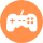 icone avec jeux videos orange