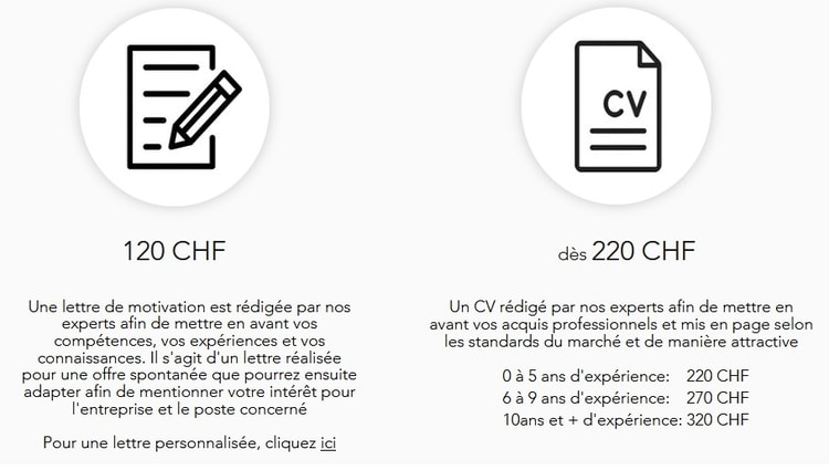 Les tarifs chez Labo CV