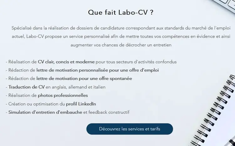 Services de Labo CV