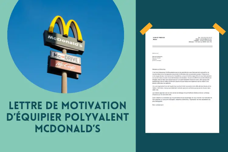 lettre motivation McDonalds
