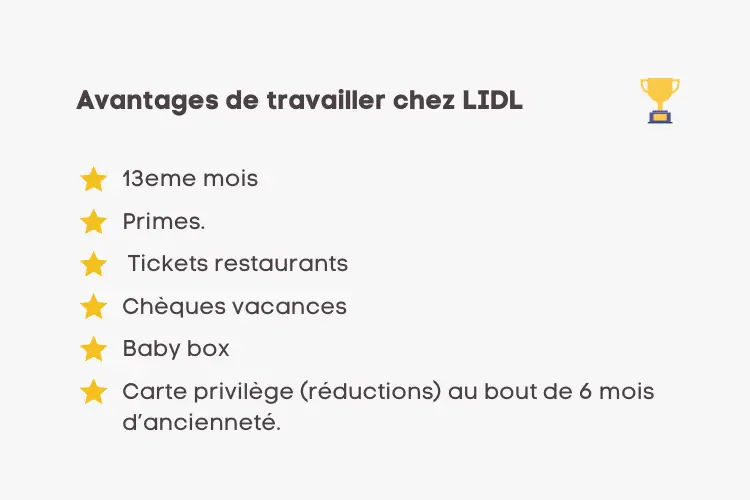 lidl avantages employés