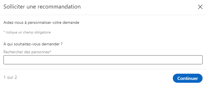 linkedin solliciter recommandation