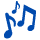 icone musique bleu marine