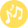 icone avec musique jaune