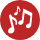 icone avec musique rouge