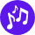 icone avec musique violete