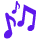 icone musique violete