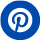 icone Pinterest bleue foncée