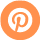 icone Pinterest orange