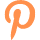 icone pinterest orange