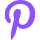 icone pinterest violet