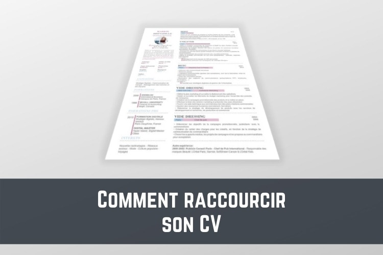 raccourcir cv