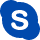 icone skype bleue marine