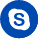 icone skype bleue foncée