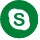 icone skype vert foncée