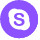icone skype violette