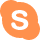 icone skype orange