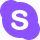 icone skype violet