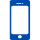 icone smartphone bleue marine