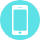 icone smartphone bleue