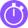 icone temps violette