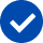 icone avec tick bleue marine 